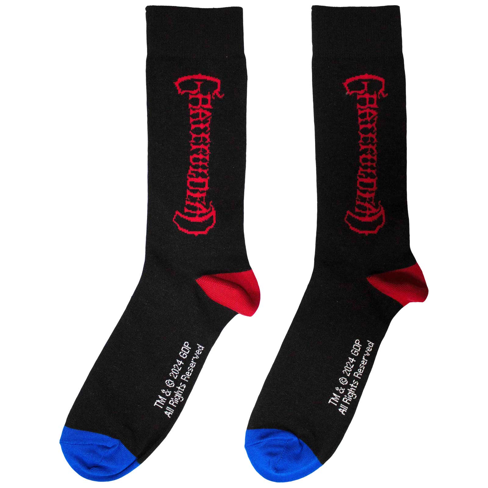 Grateful Dead Unisex Ankle Socks: Vertical Mono Logo (Black) (UK Size 6 - 11)