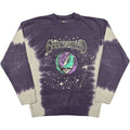 Grateful Dead Unisex Dip Dye Sweatshirt: Cosmic Stealie (Wash Collection) (Purple)