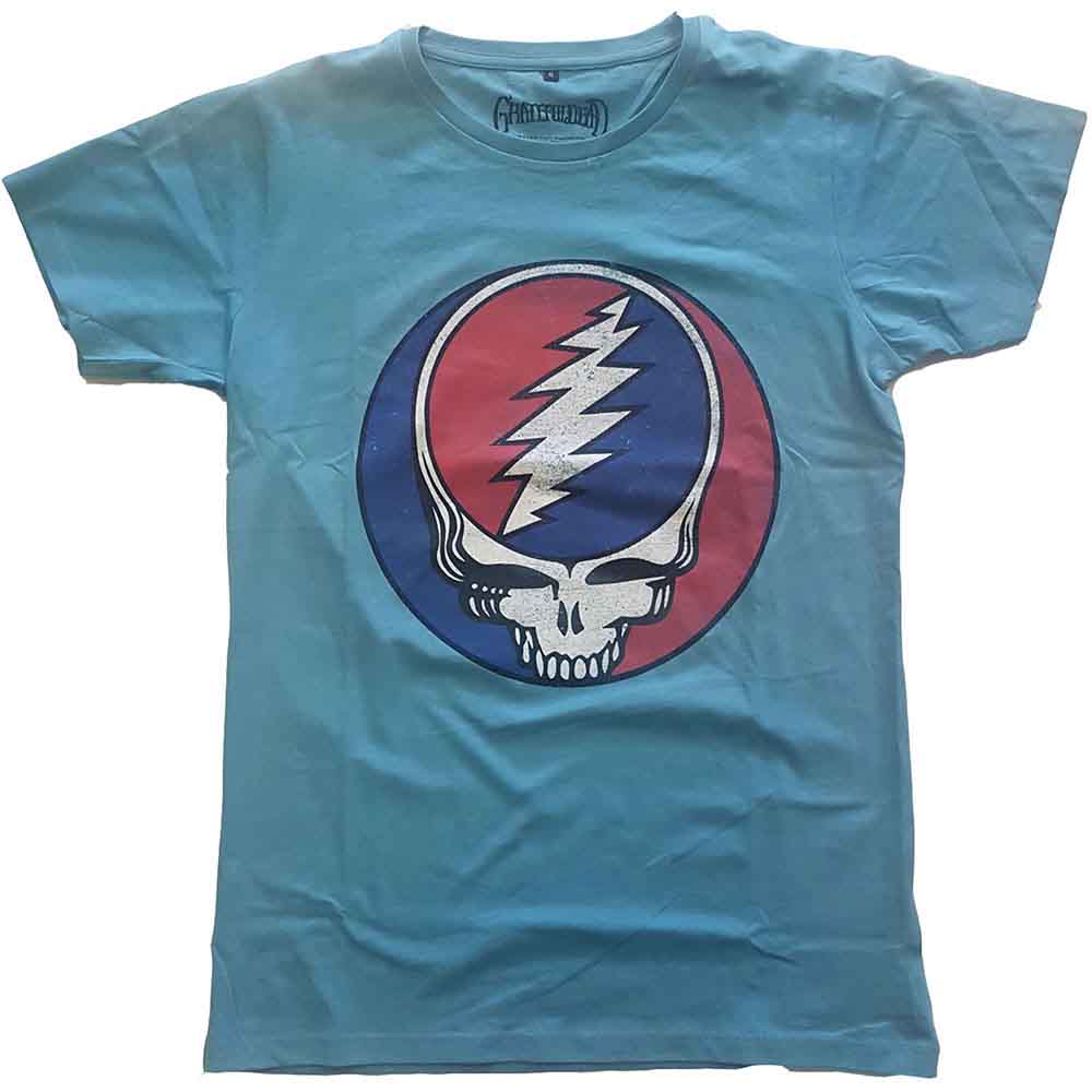Grateful Dead Unisex T-Shirt: Steal Your Face Classic (Blue)