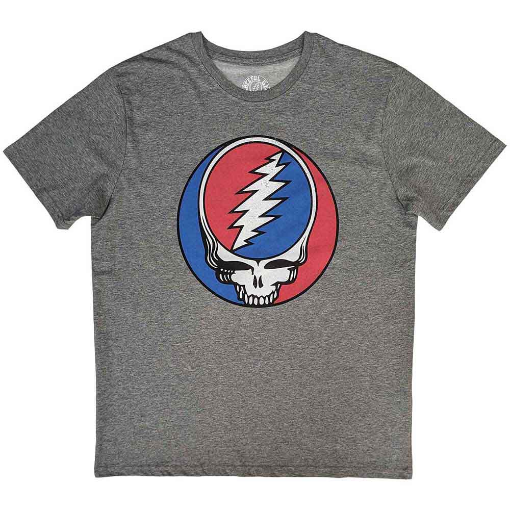 Grateful Dead Unisex T-Shirt: Steal Your Face Classic (Grey)