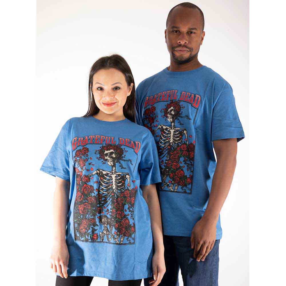 Grateful Dead Unisex T-Shirt: Bertha & Logo (Blue)