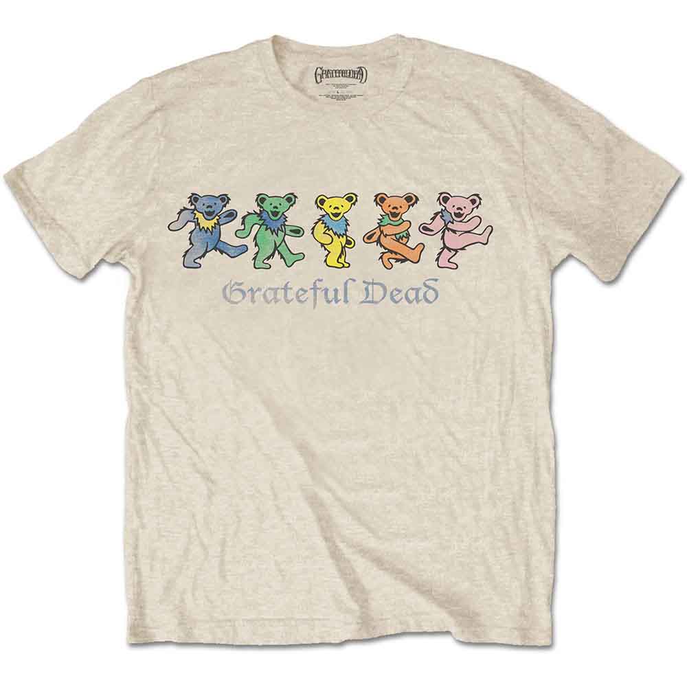 Grateful Dead Unisex T-Shirt: Dancing Bears (Sand)