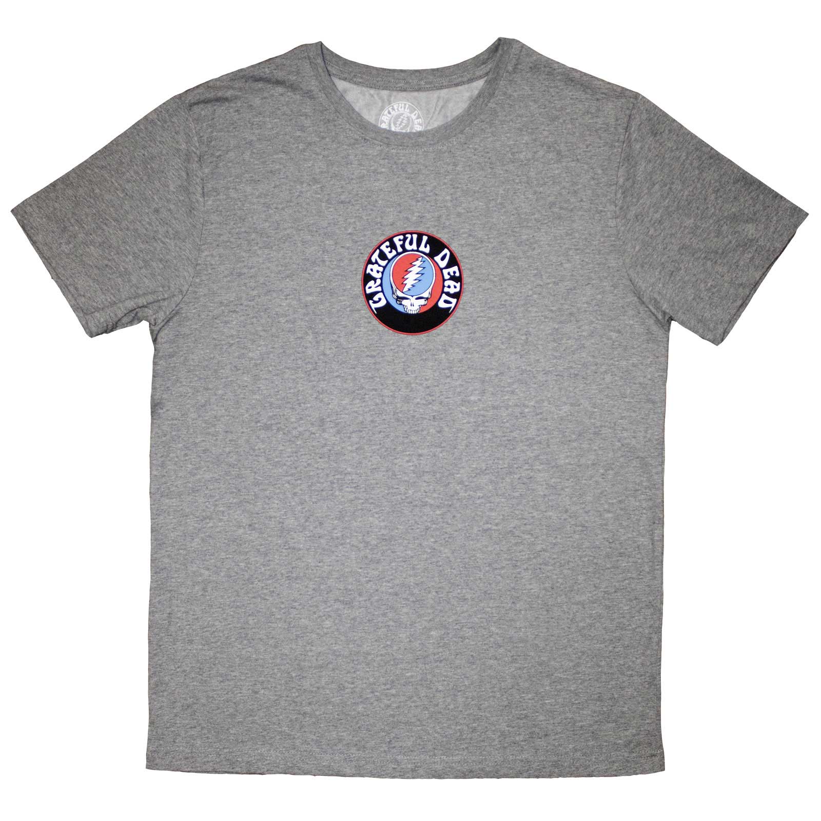 Grateful Dead Unisex T-Shirt: Mini Steal Your Face Logo (Grey)