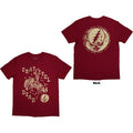 Grateful Dead Unisex T-Shirt: Skeleton Horse (Red) (Back Print)
