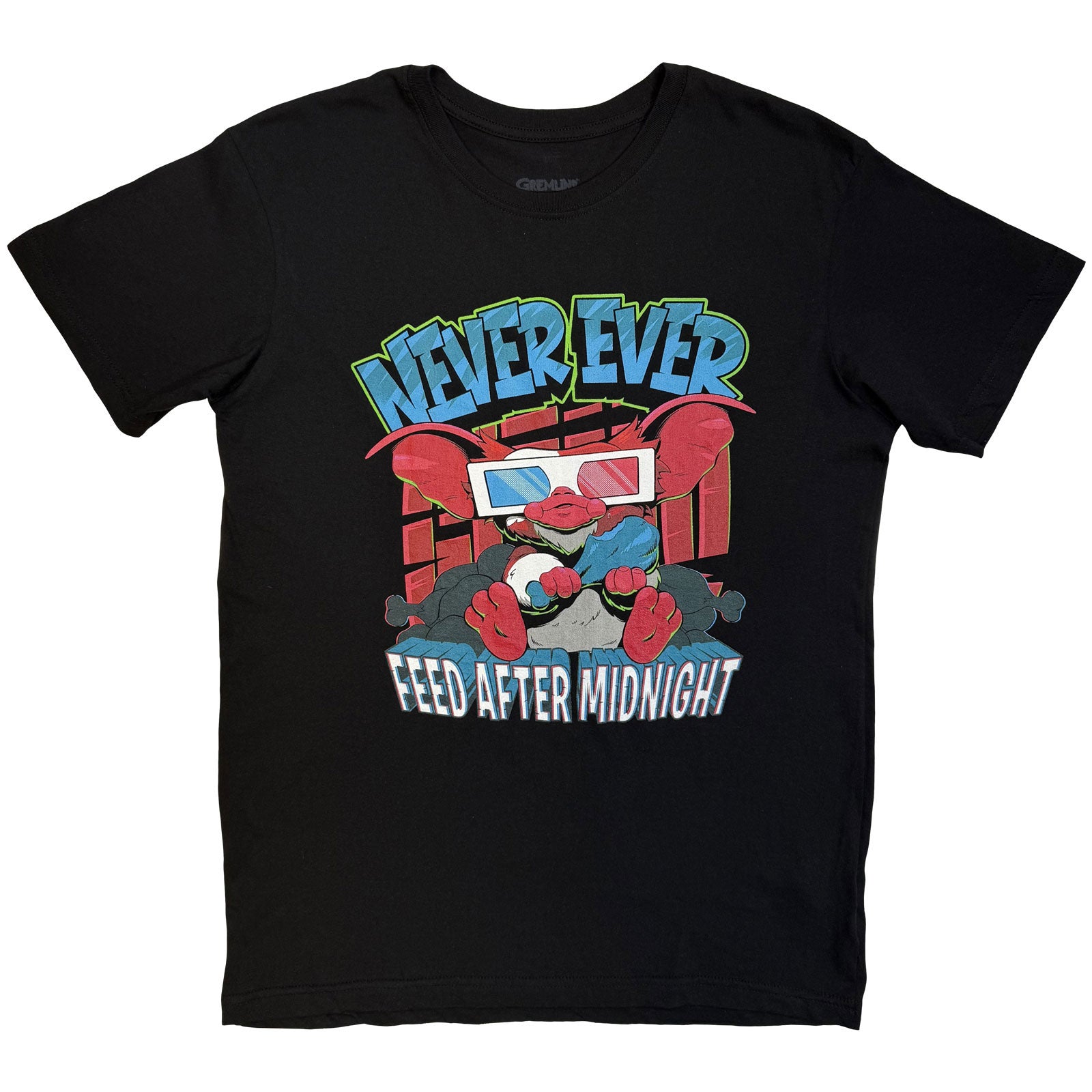 Gremlins Unisex T-Shirt: Never Ever Feed After Midnight (Black)