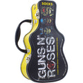 Guns N' Roses Unisex Sock Guitar Tin: Logos (Multicolour)  (UK Size 6.5 - 11)