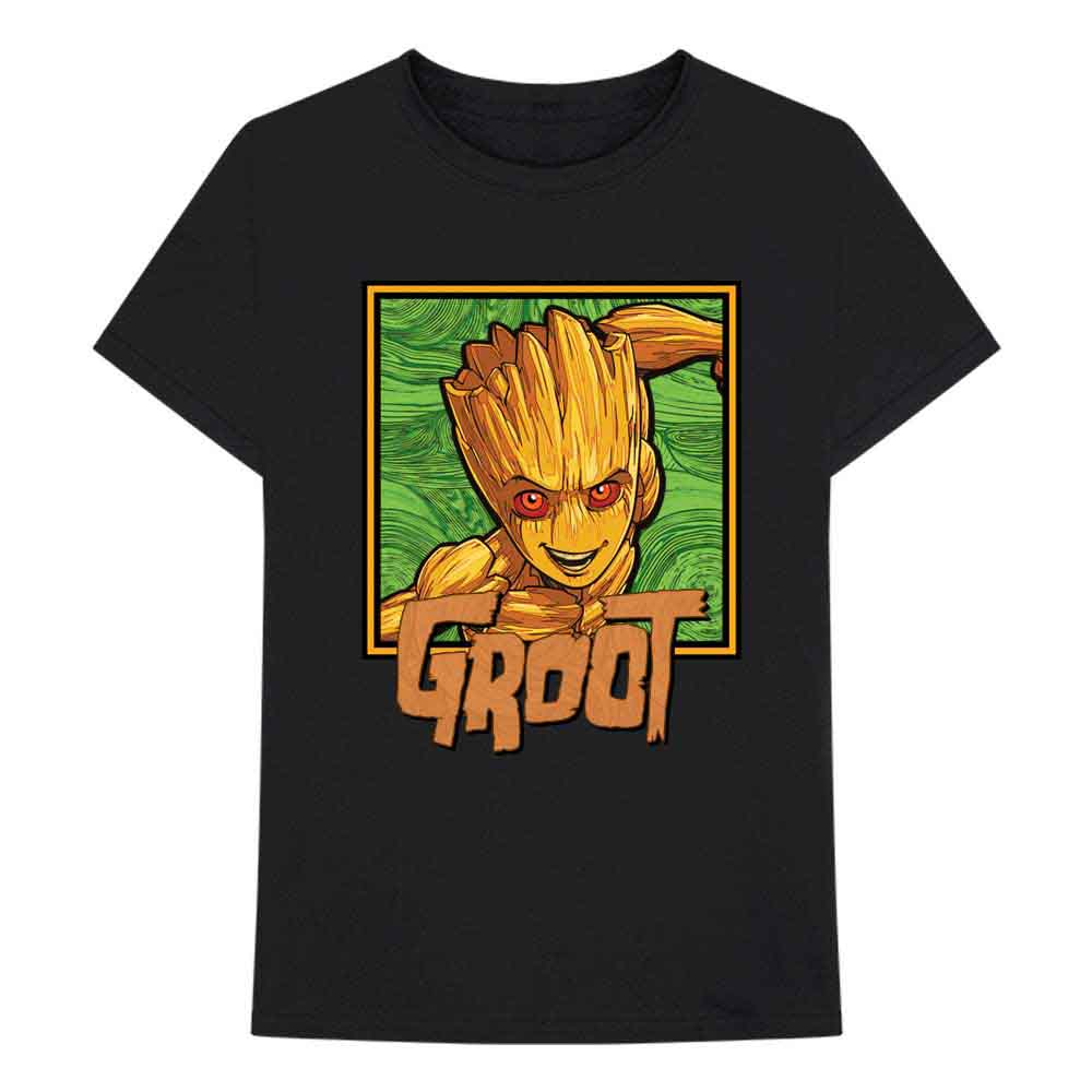 Marvel Comics Unisex T-Shirt: I am Groot - Groot Square (Black)