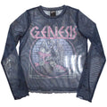 Genesis: Bird Hand Ladies Long Sleeve Crop Top (Navy Blue) (Mesh)