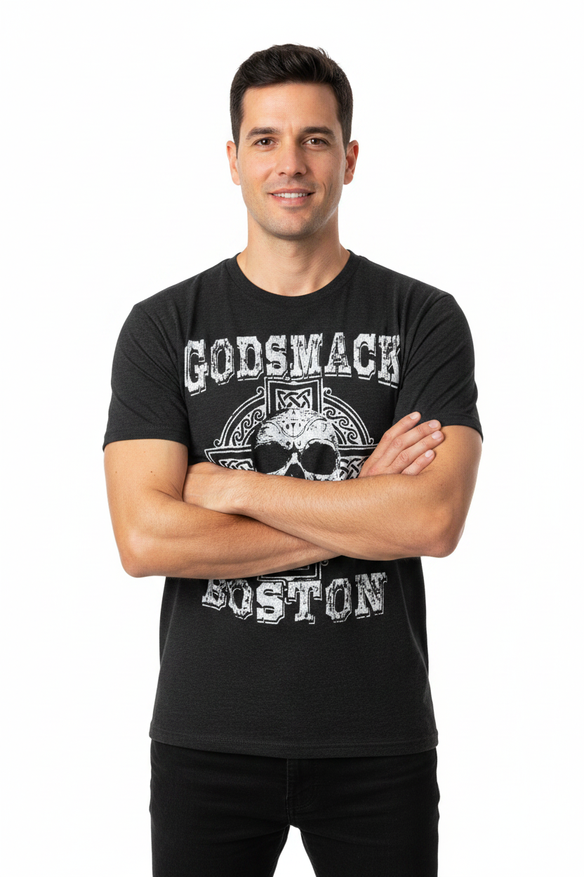 Godsmack: Boston Skull Unisex T-Shirt (Black)
