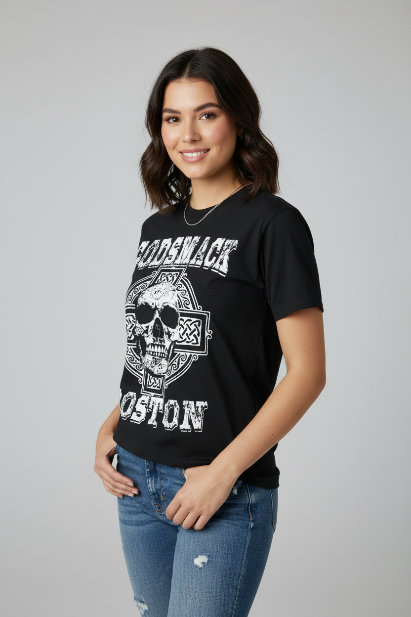 Godsmack: Boston Skull Unisex T-Shirt (Black)