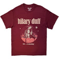 Hilary Duff Unisex T-Shirt: Seat Rows (Maroon Red)