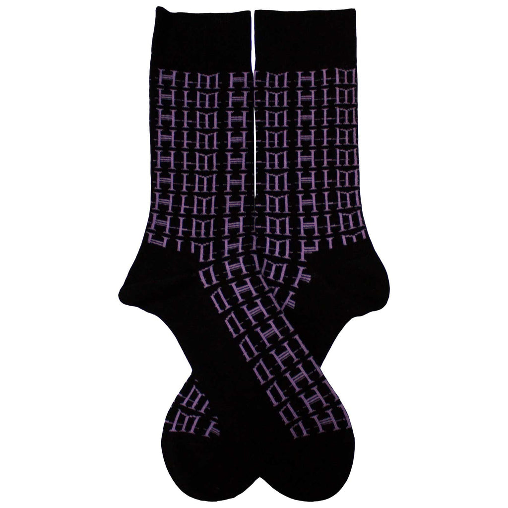HIM Unisex Ankle Socks: Logo Repeat (Black) (UK Size 7 - 11)