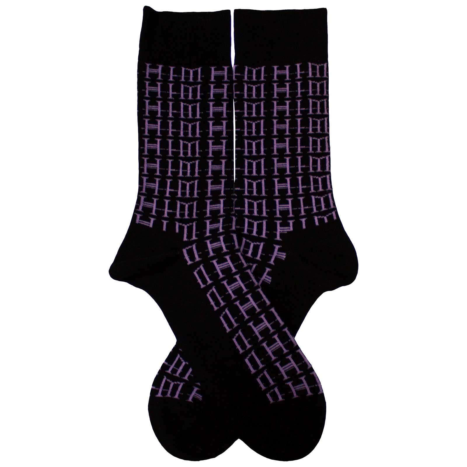 HIM Unisex Ankle Socks: Logo Repeat (Black) (UK Size 7 - 11)