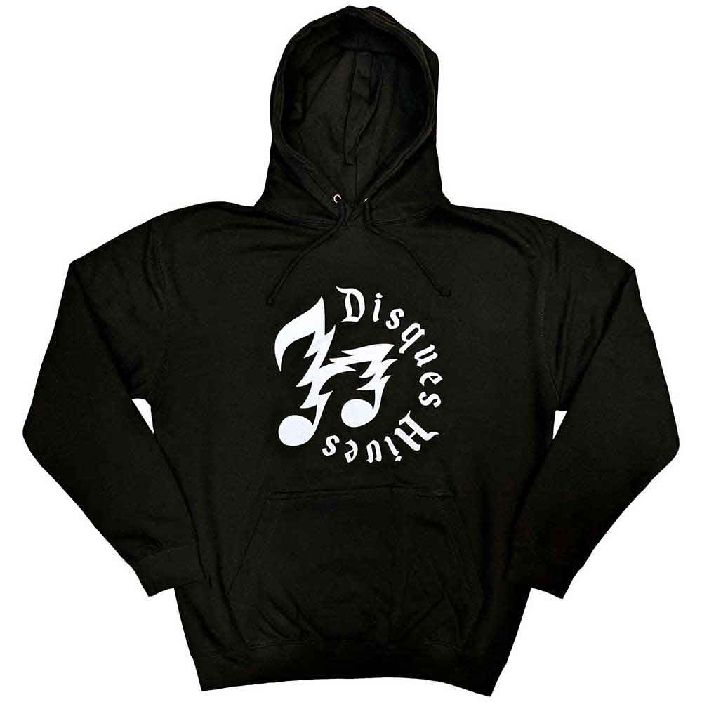 The Hives Unisex Pullover Hoodie: Disques Hives (Black)
