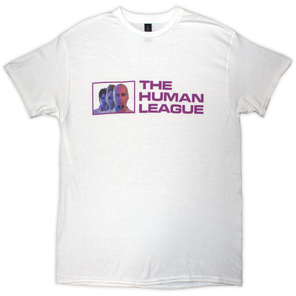 The Human League Unisex T-Shirt: Generations Tour '24 Photo (White) (Back Print & Ex-Tour)