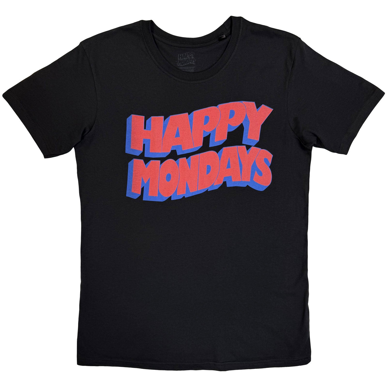 Happy Mondays Unisex T-Shirt: Wavy Logo (Black)