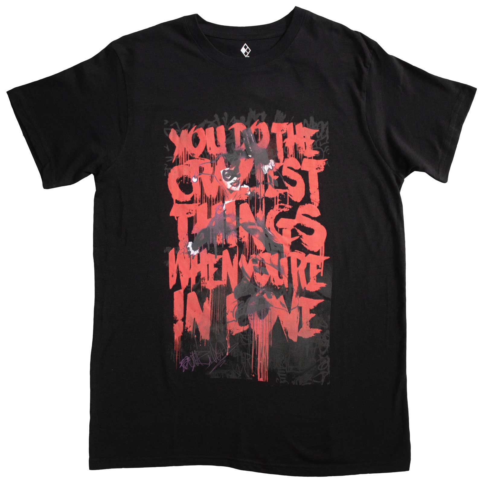 DC Comics Unisex T-Shirt: Harley Craziest Things (Black)