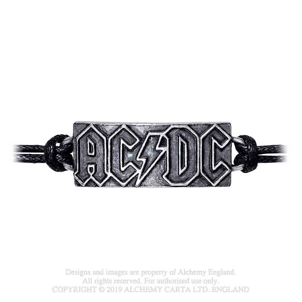 AC/DC Corded Wrist Strap: Lightning Logo