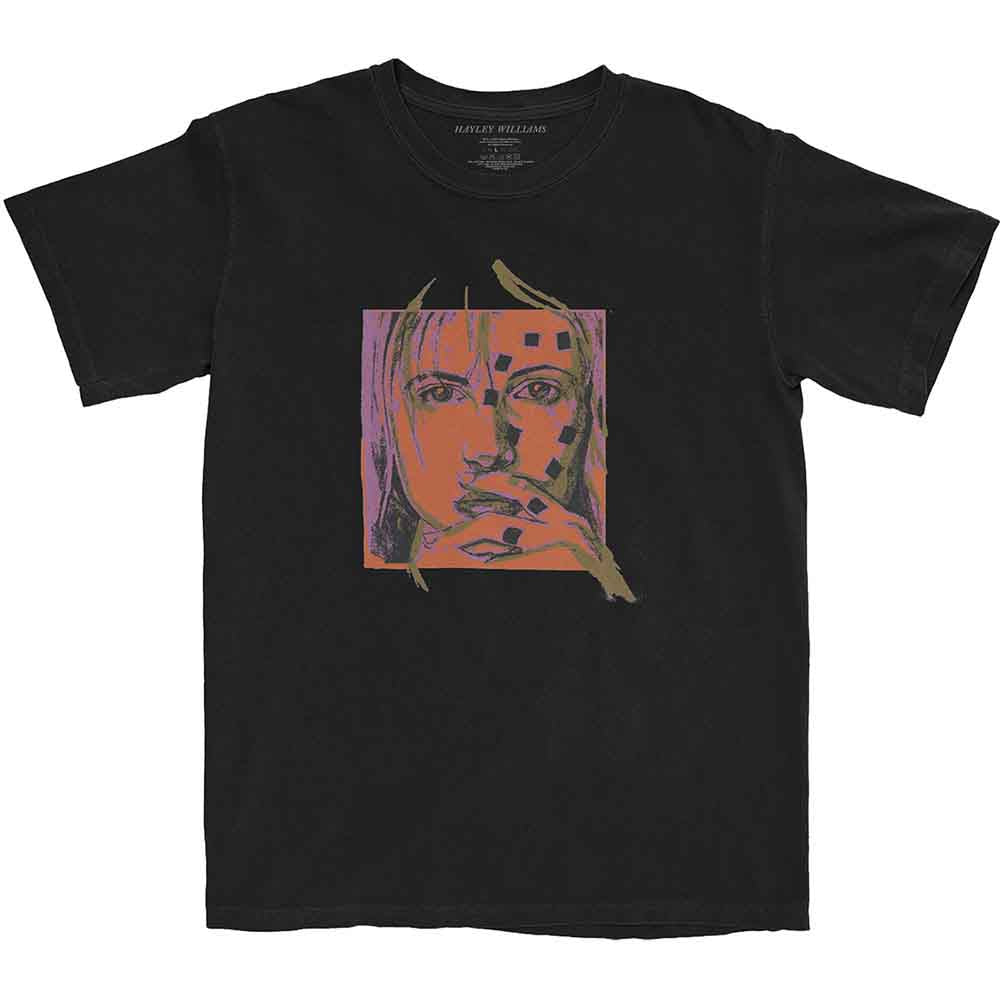 Hayley Williams Unisex T-Shirt: Petals Sketch (Black) (Back Print)