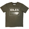 Idles Unisex Stone Wash T-Shirt: Gradient Heart (Green)