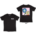 Idles Unisex T-Shirt: Cartoon Flower (Black) (Back Print)