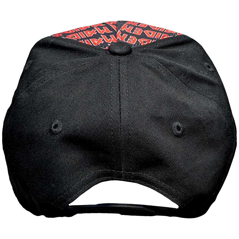 Iron Maiden Unisex Baseball Cap: Eddie Logo Repeat (Black)
