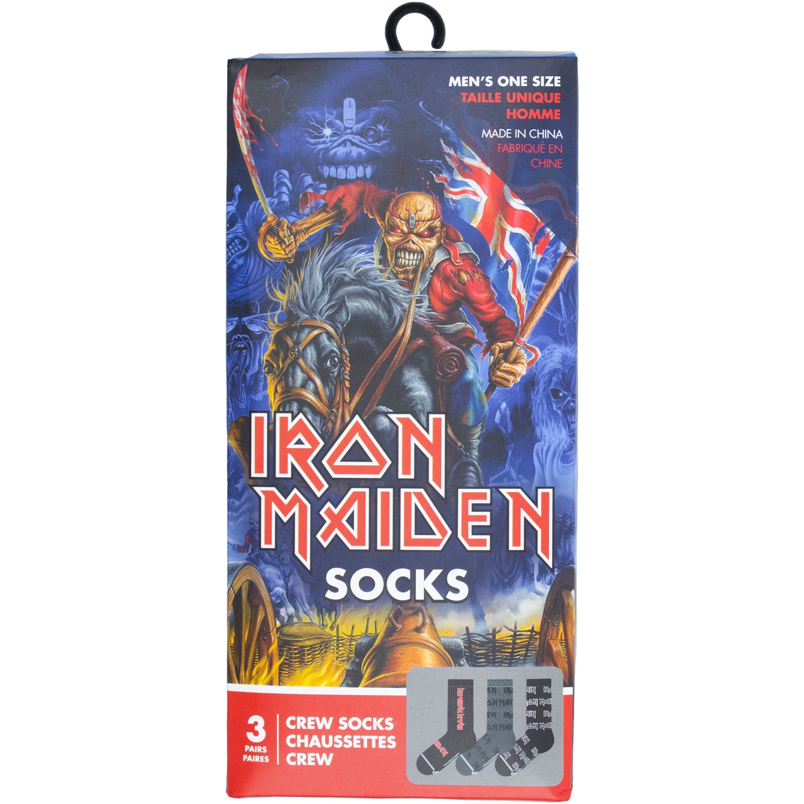 Iron Maiden Unisex Sock Gift Box: Logos (Multicolour)  (UK Size 6.5 - 11)