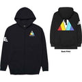 Imagine Dragons Unisex Zipped Hoodie: Triangle (Black) (Back Print)