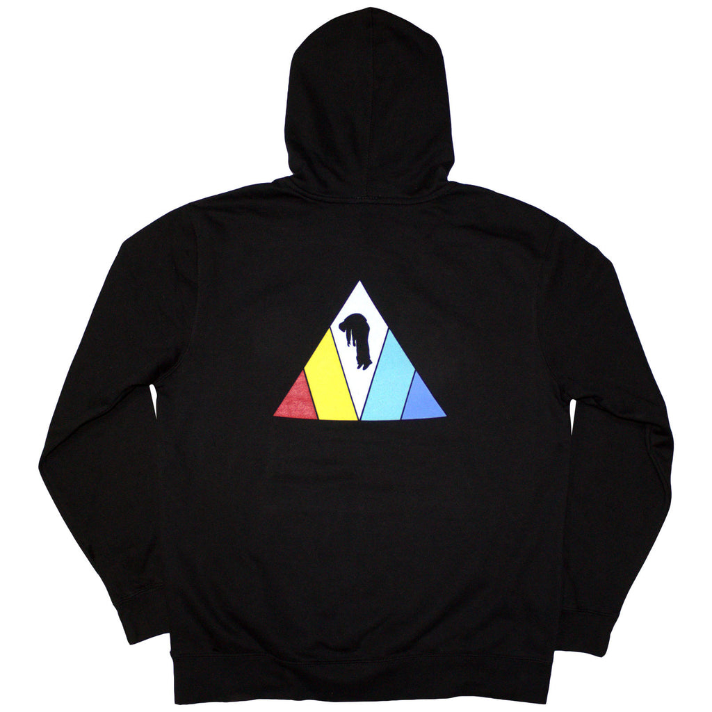 Imagine Dragons Unisex Pullover Hoodie: Triangle (Black) (Back & Sleeve Print)