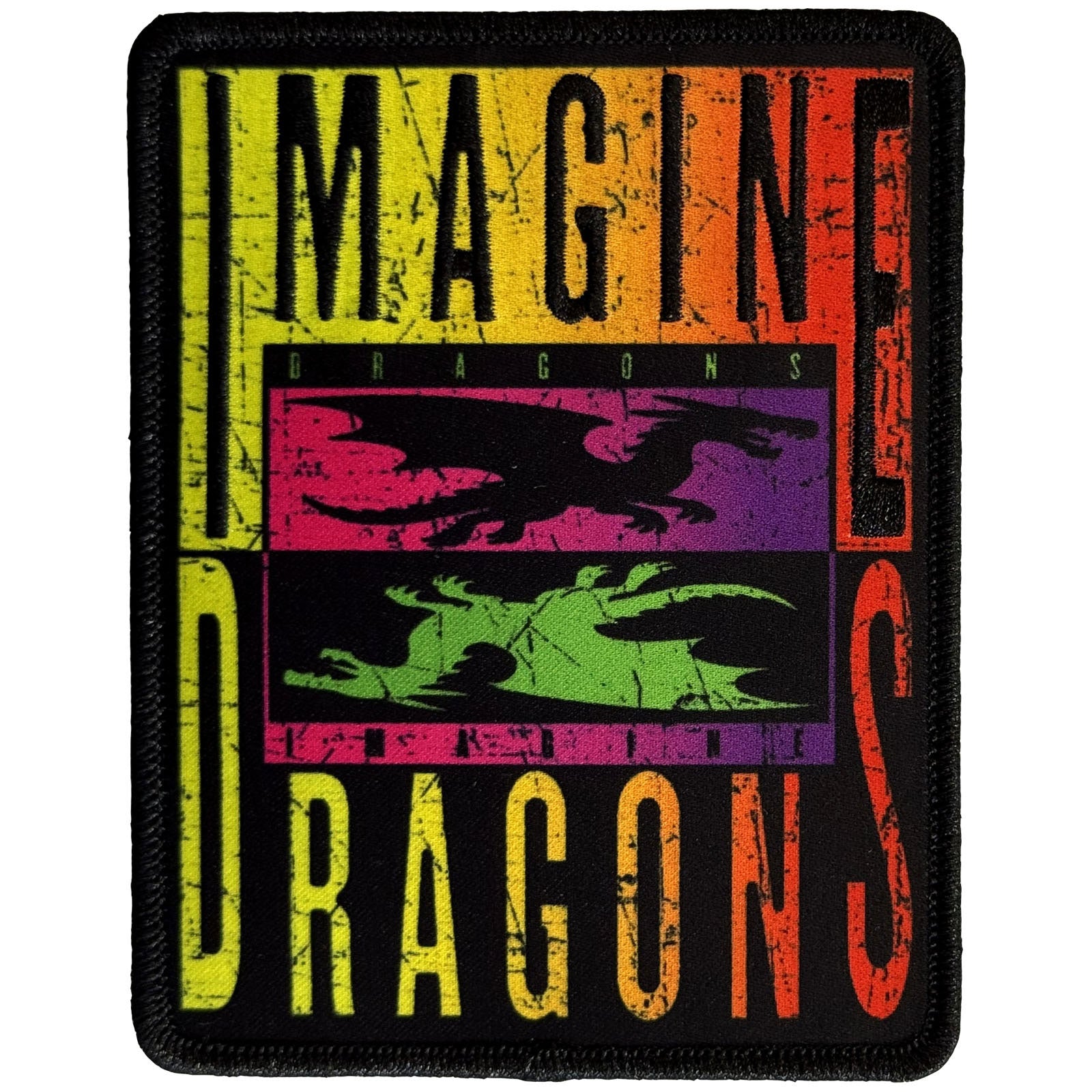 Imagine Dragons Woven Patch: Double Dragons