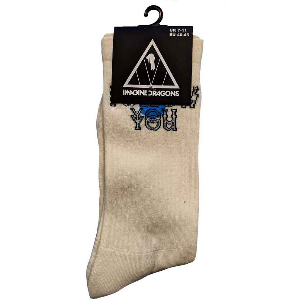 Imagine Dragons Unisex Ankle Socks: Follow You (White) (UK Size 7 - 11)