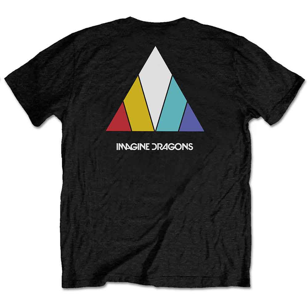 Imagine Dragons Unisex T-Shirt: Evolve Logo (Black) (Back Print)