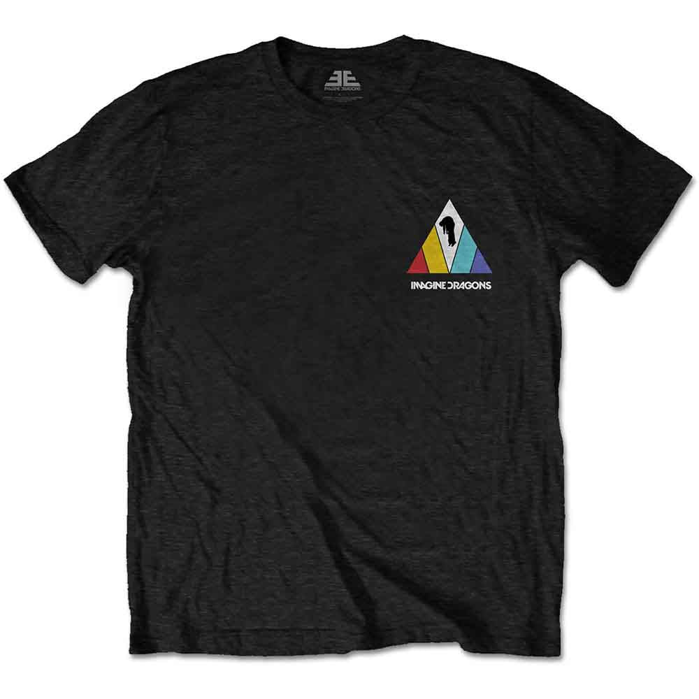 Imagine Dragons Unisex T-Shirt: Evolve Logo (Black) (Back Print)