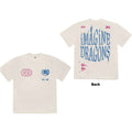 Imagine Dragons Unisex T-Shirt: Lyrics (Natural) (Back Print)