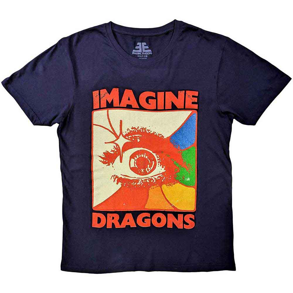 Imagine Dragons Unisex T-Shirt: Eye (Navy Blue)