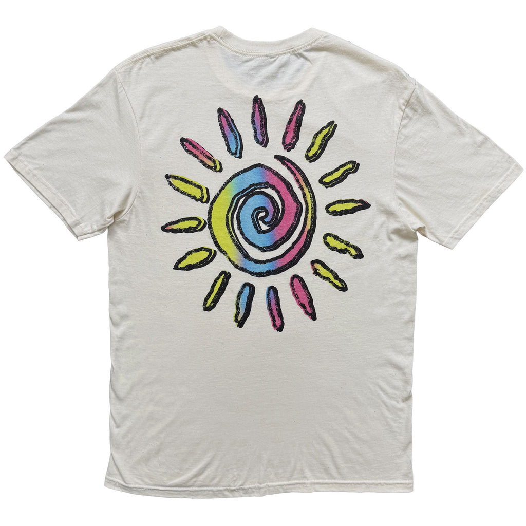 Imagine Dragons Unisex T-Shirt: Sun Logo (Natural) (Back Print)