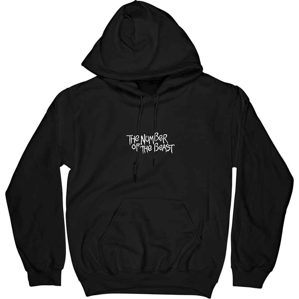 Iron Maiden Unisex Pullover Hoodie: Number Of The Beast One Colour (Black) (Back Print)