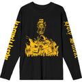 Iron Maiden Unisex Long Sleeve T-Shirt: Holy Smoke Isolated Yellow (Black) (Sleeve Print)