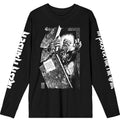 Iron Maiden Unisex Long Sleeve T-Shirt: No Prayer Grave Isolated (Black) (Sleeve Print)