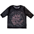 Iron Maiden Ladies Mesh Crop Top: Powerslave Mummy (Black)