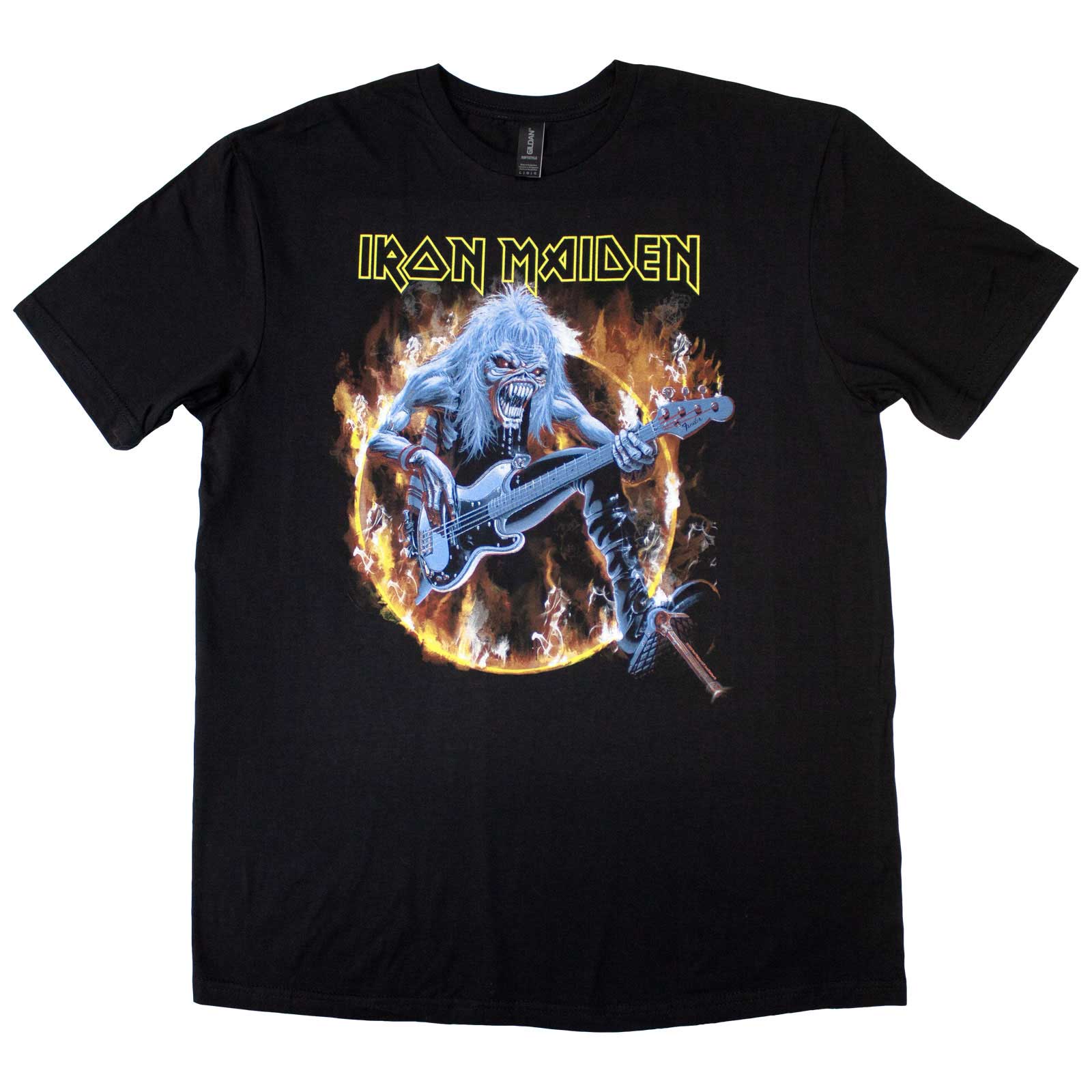 Iron Maiden Unisex T-Shirt: Fear Live Flames (Black)