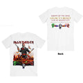 Iron Maiden Unisex T-Shirt: Legacy of the Beast Live In Mexico City (White) (Back Print)