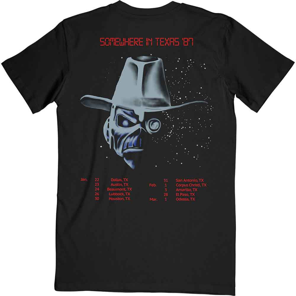 Iron Maiden Unisex T-Shirt: Stranger In A Strange Land (Black) (Back Print)