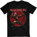 Iron Maiden Unisex T-Shirt: Senjutsu Eddie Archer Red Circle (Black)