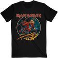 Iron Maiden Unisex T-Shirt: Number Of The Beast Run To The Hills Circular (Black)