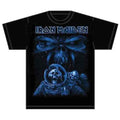 Iron Maiden Unisex T-Shirt: Final Frontier Blue Album Spaceman (Black)