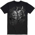 Iron Maiden Unisex T-Shirt: Senjutsu Large Grayscale Heads (Black)
