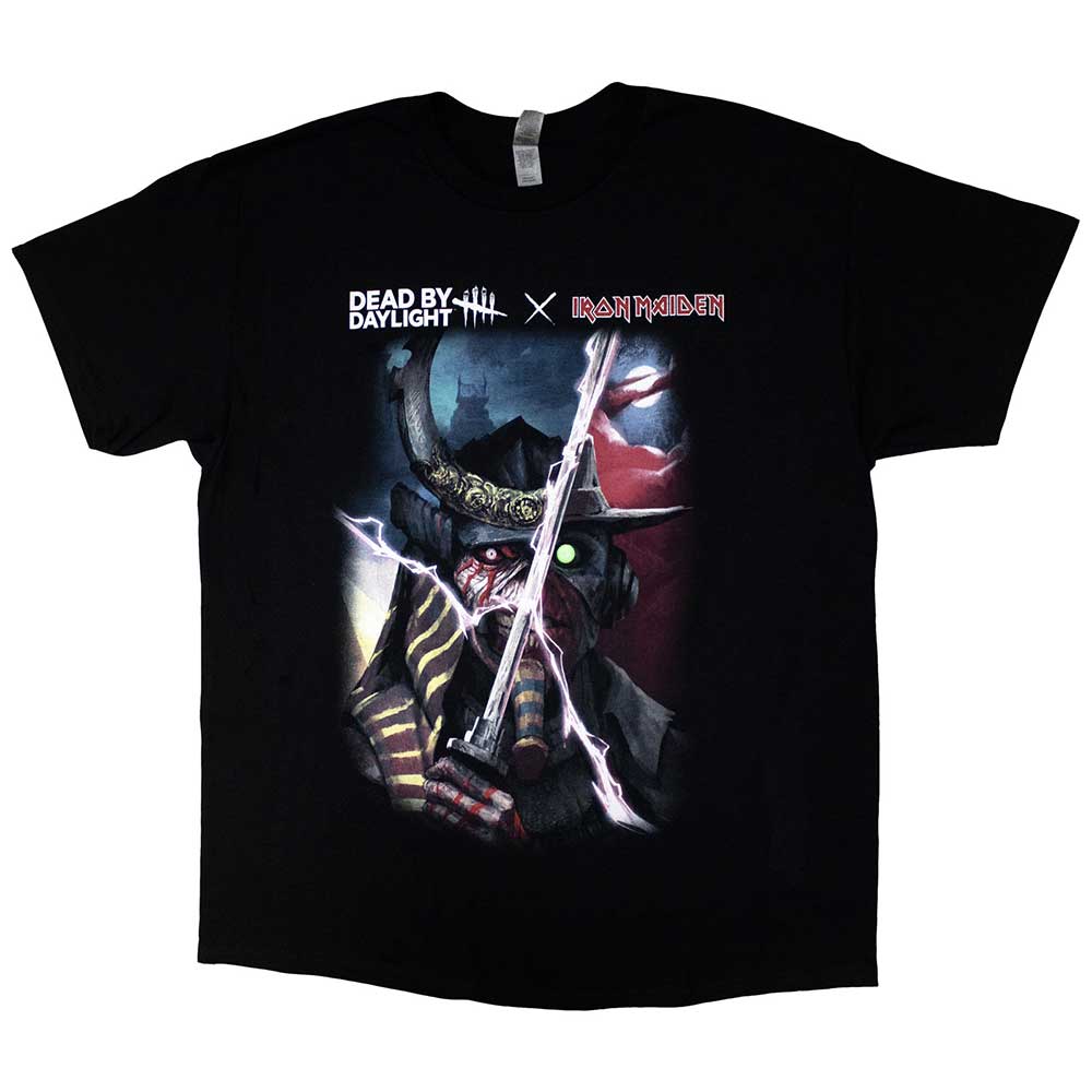 Iron Maiden Unisex T-Shirt: Dead By Daylight Killer Realm (Black) (Back Print)