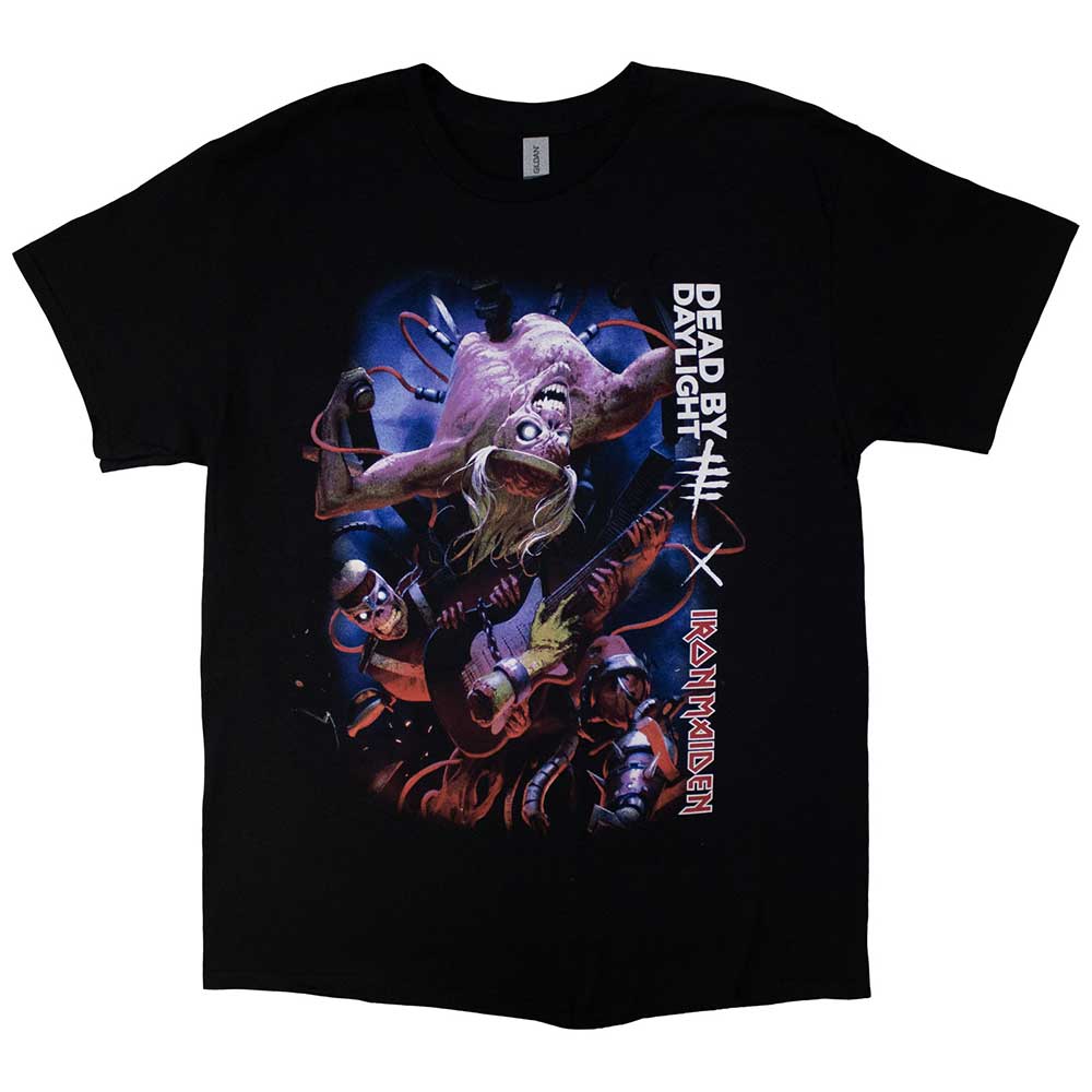 Iron Maiden Unisex T-Shirt: Dead By Daylight Monster Eddie (Black) (Back Print)