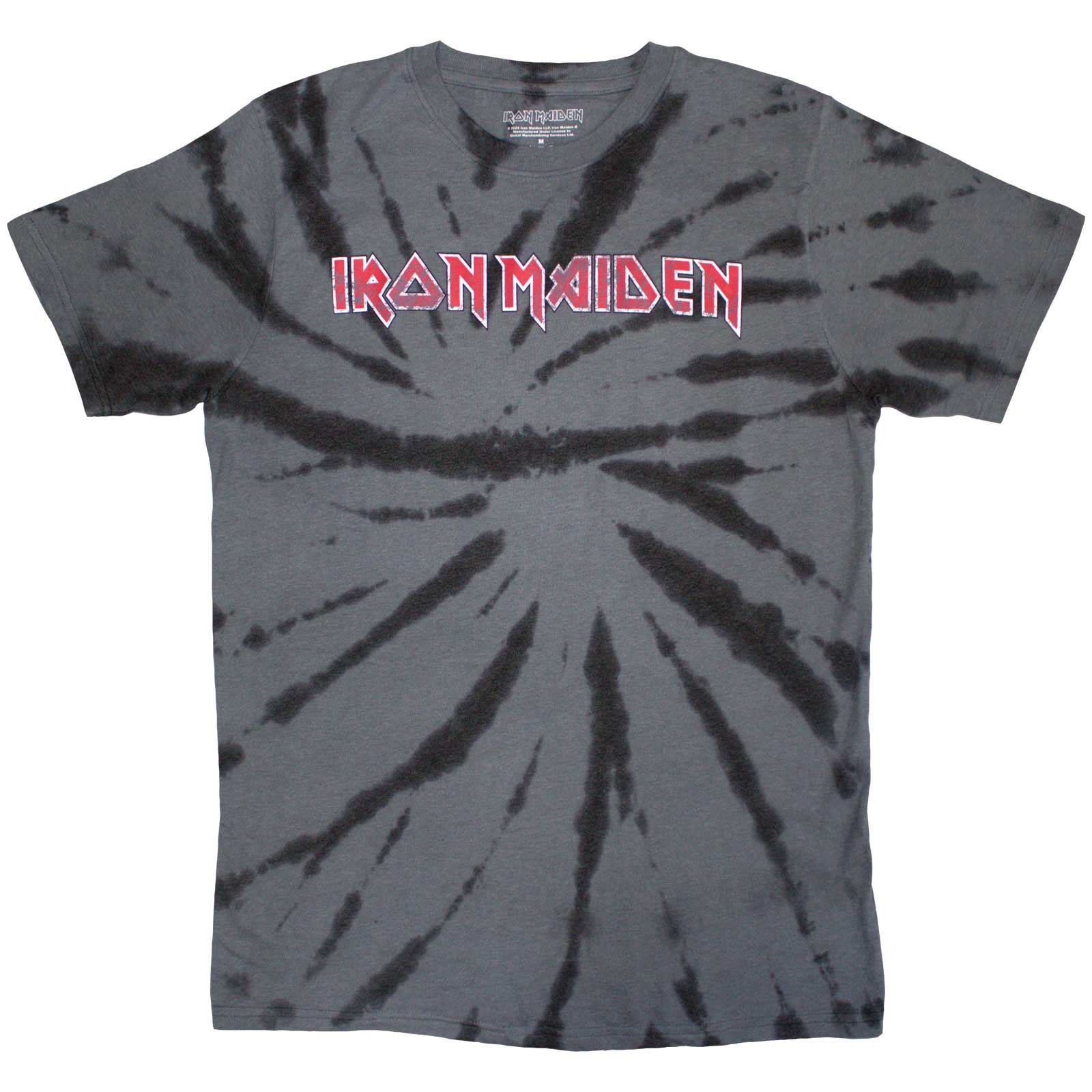 Iron Maiden Unisex T-Shirt: Logo (Charcoal Grey) (Wash Collection)